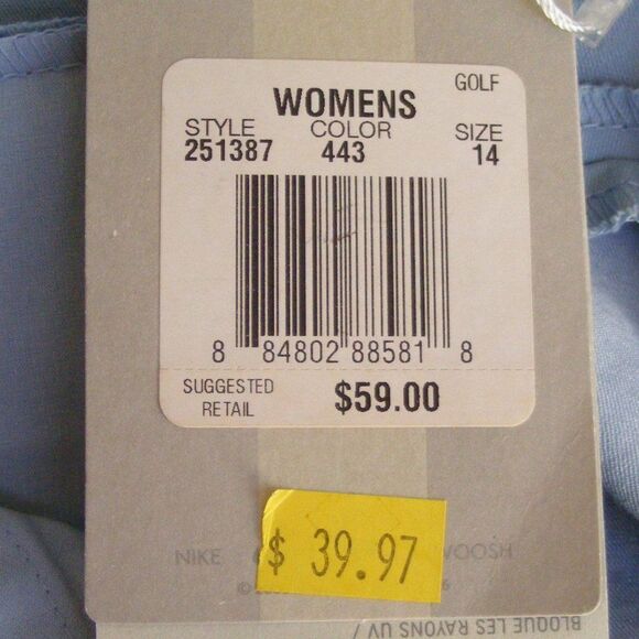 new Nike Golf Shorts, 14, Light Blue, Zipper/Clasp, Pockets, stretch - Picture 14 of 16